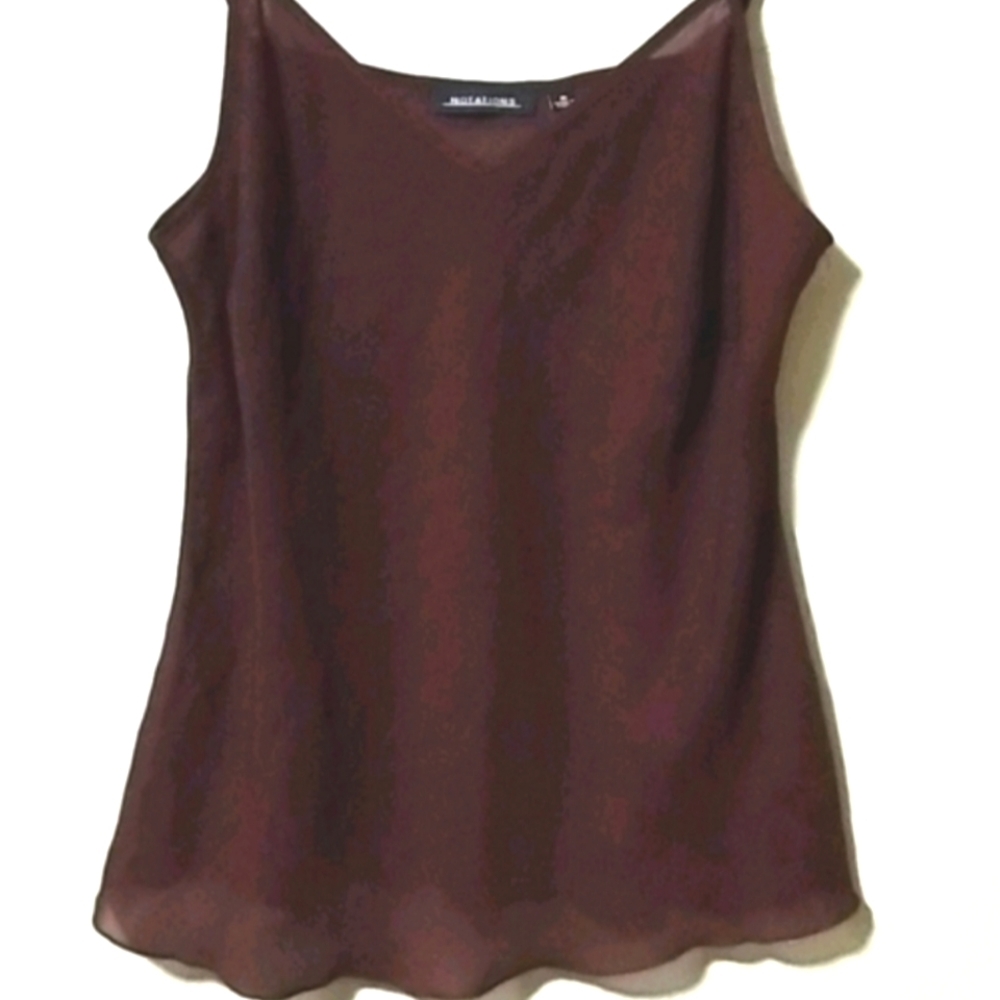 Brown sheer camisole medium
